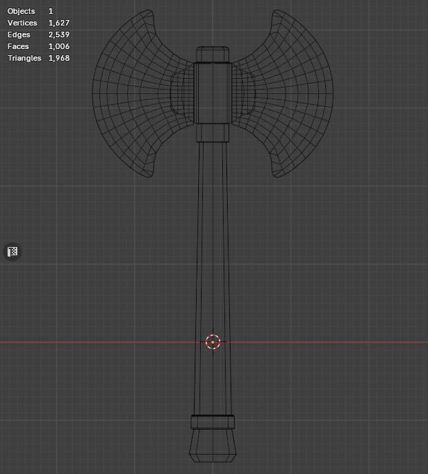 Gingerbread Axe Wireframe